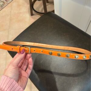 Orange Coach Studded Belt